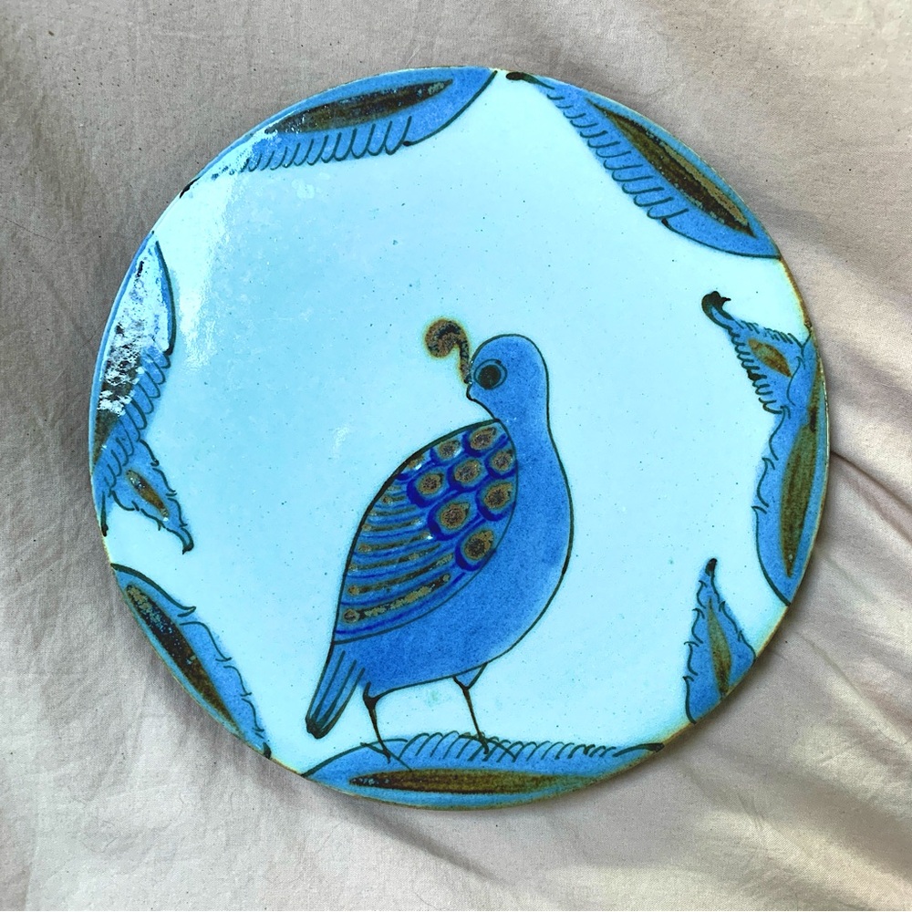 Vintage Ken Edwards El Palomar Mexican Stoneware Partridge Trivet